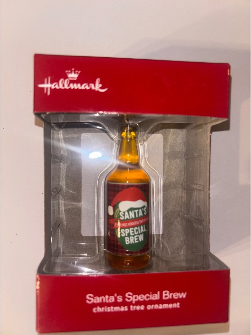 Hallmark Santa’s Special Brew Christmas Ornament Beer Bottle Holiday New